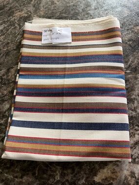 Striped Multi-Color Cotton Fabric Panel